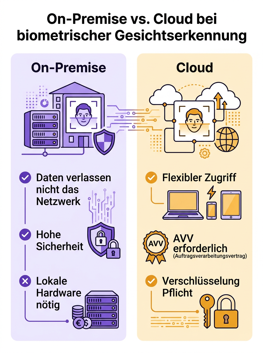 On-Premise vs. Cloud bei biometrischer Gesichtserkennung